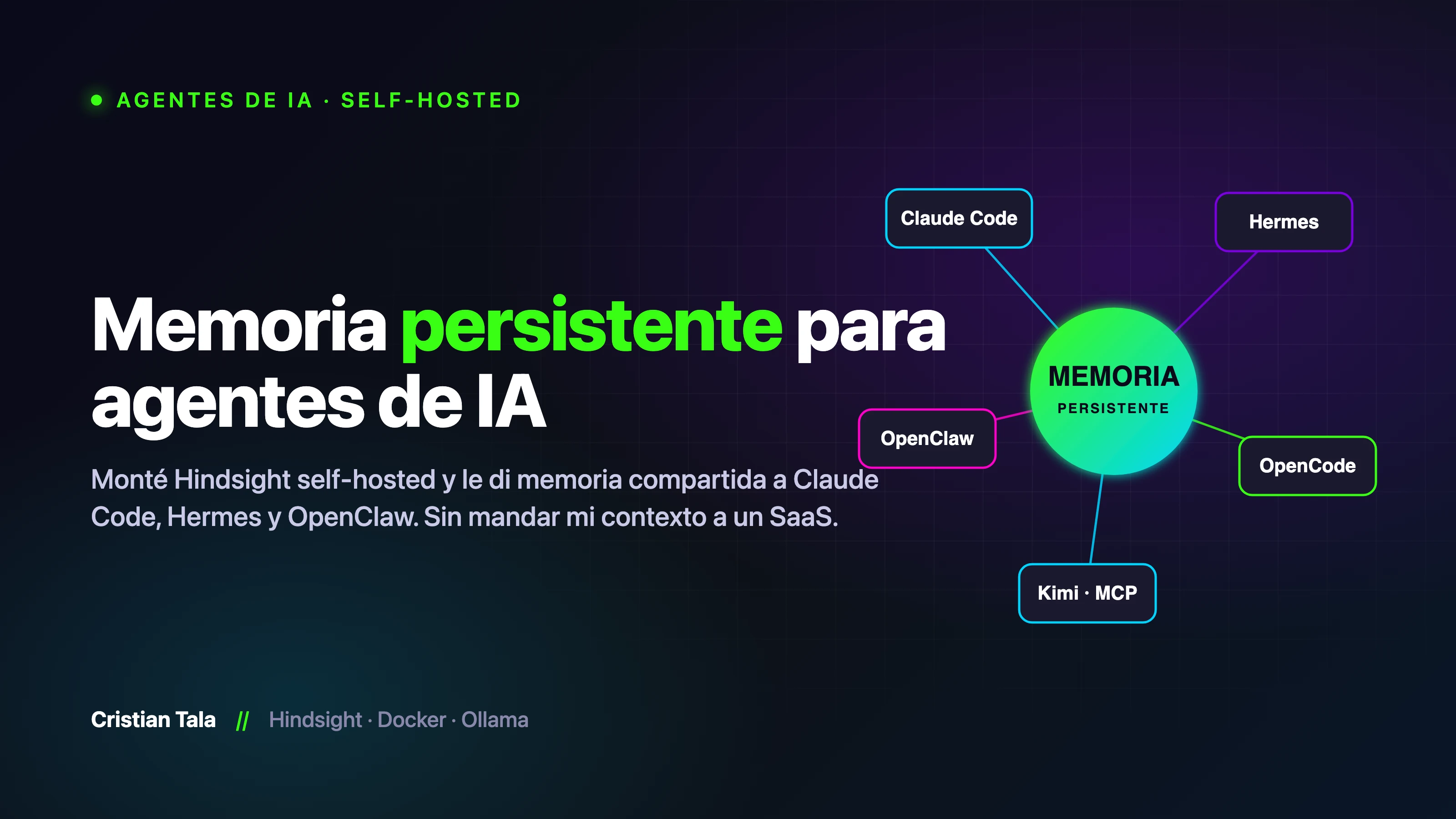Memoria persistente para agentes de IA: cómo monté Hindsight self-hosted
