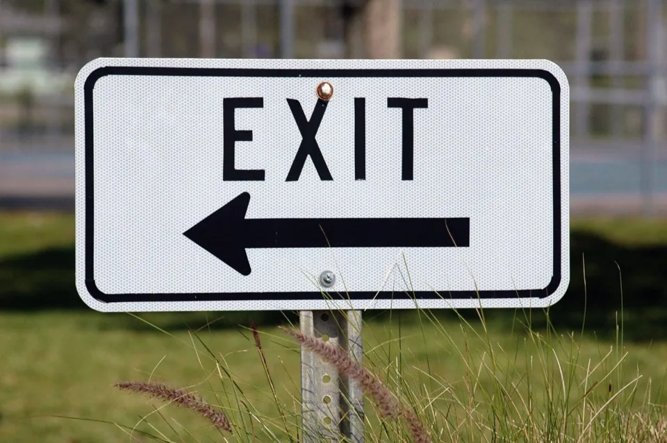 El «Exit».  Uno de los últimos hitos de mi camino en Pago Fácil