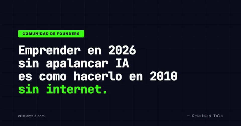 Cómo construí una comunidad de founders sin sentirme un estafador